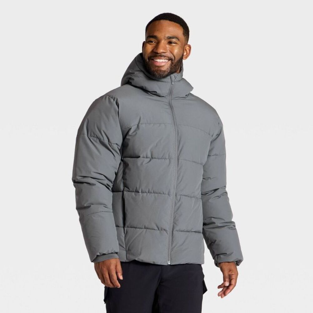 Men's Heavy Puffer Jacket - All In Motion Gray XS